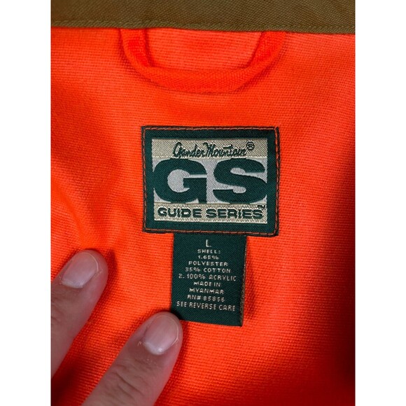 Gander Mountain Guide Series Hunting Vest Mens Large Full Zip Pockets Neon Gorp - Picture 2 of 7